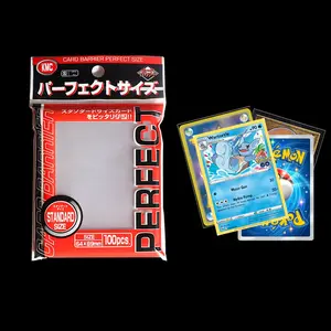 64x89mm Card Sleeve Barrier Board Game KMC Clear Pokemon Perfect Size Card Sleeves Trading Cards Fit Standard MTG Transparent Outer Trading Card Toploaders