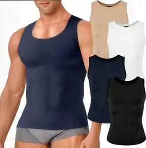 Mens Tummy Control Vest, Compression Shirt, Gynecomastia Tank Top, Seamless Shapewear Undershirt
