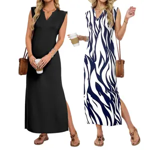 AUSELILY Summer Dresses for Women 2026 Wrink Free Beach Vacation Dress Sundresses Ladies Tropical Pockets Maxi Dress SpringStatements