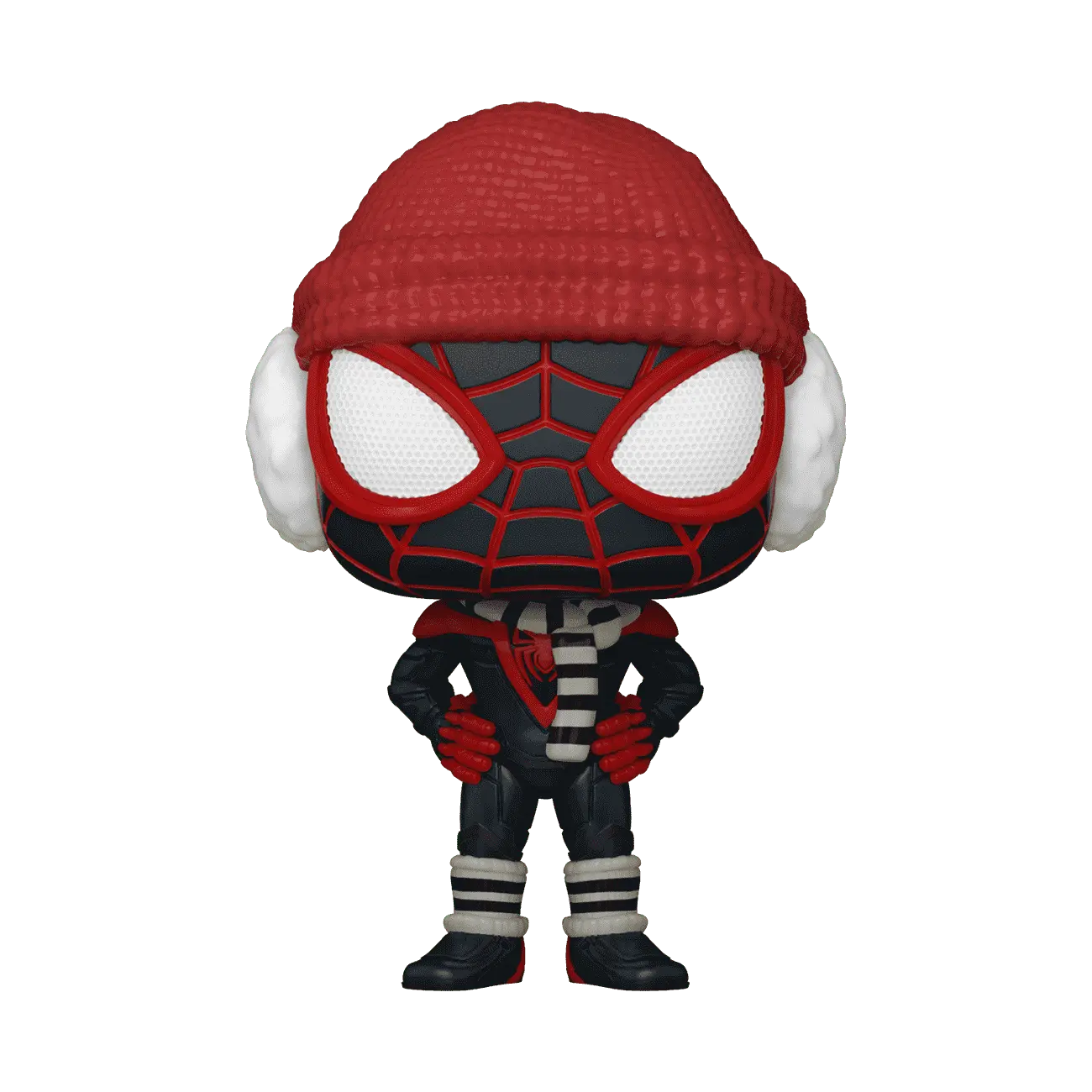 Funko Miles Morales Winter Suit #1294 - Character Figure with Spider-Man Design, Red Hat, and Detailed Outfit