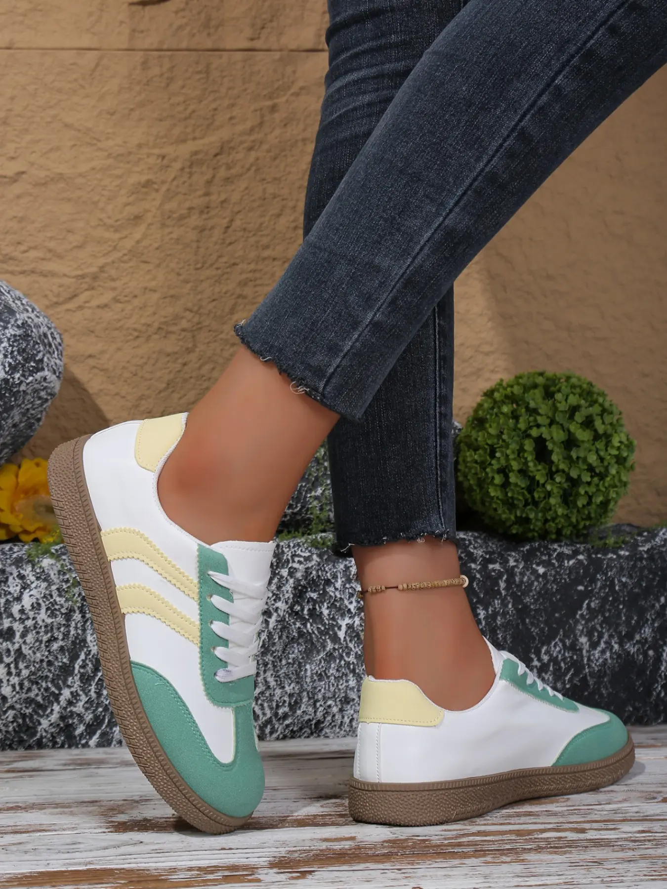 Women's Retro Round Toe Casual Shoes, Flat Bottom Simple Versatile Fashion Sneakers, Soft Soled Sneakers, Spring New Style Sporty Leisure Women's Shoes, Sports Shoes, Trainer, Walking Shoes, Footwear, Athletic