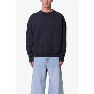 mnml Heavy Basic Crewneck Sweater - Washed Black