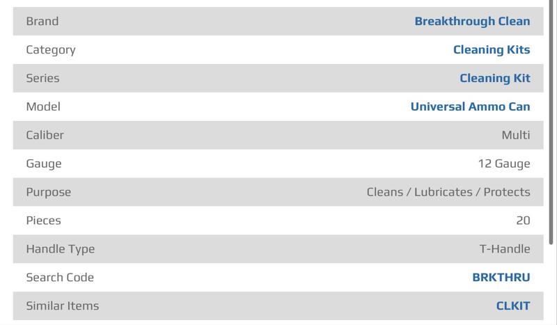 Breakthrough Clean BTUAC Universal Ammo Can Cleaning Kit