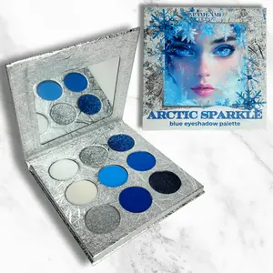 Cheerleader Eyeshadow Palette – Blue Glitter, Shimmer & Matte Makeup