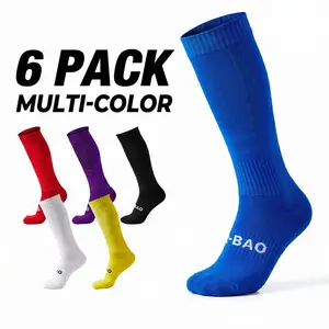High-Cotton Knee-High Soccer Socks, Thick Terry Cushioning Athletic Socks for All Seasons Soccer & Futsal (1 Pair),summervibes