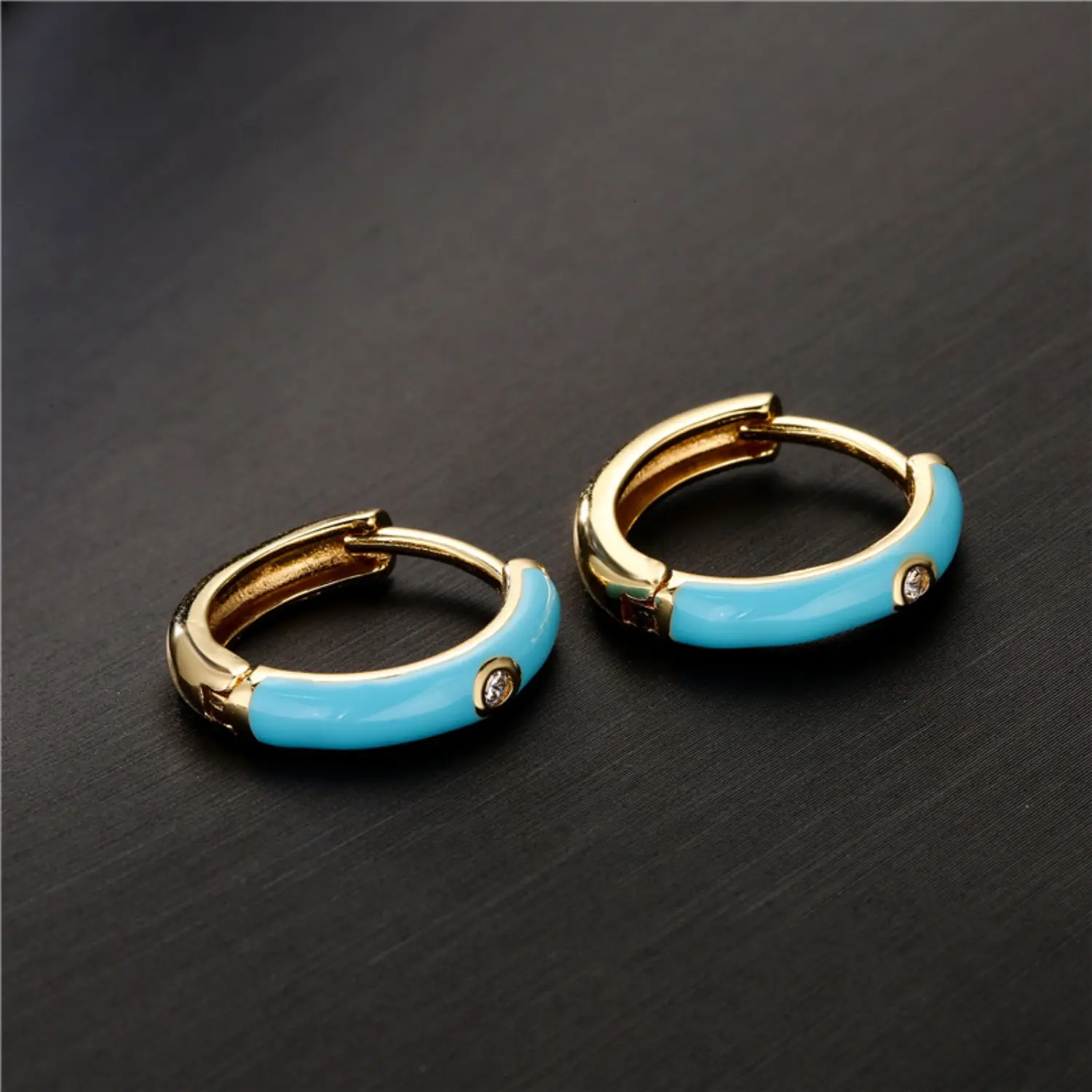 New Stainless Steel Statement Hoop Earrings, Multicolor Crystal Zirconia Small Huggie Earrings for Cartilage, Helix, Tragus Piercings (Sports & Outdoor Accessories), Statement Hoops Earrings
