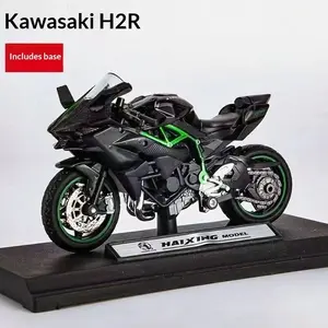 Kawasaki H2 Alloy Motorcycle Model, Realistic Motorbike Toy Collection Display Piece Gift, Detailed Scale Replica Collectible