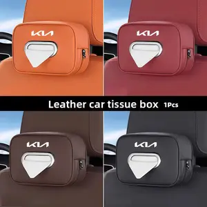 Car Interior Paper Towel Holder, Armrest Sunshade Seat Napkin Hanging Storage Box Car Tissue Box, Fits Kia All Models, Car Decoration Accessories