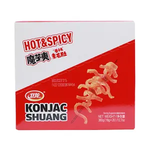WeiLong Konjac Snack Spicy Hot Strips 18g 20 Bags Pack of 1 Chinese Snacks Moyushuang Spicy Flavor Latiao La tiao