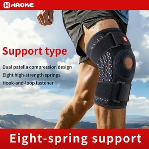 Sports Knee Brace with Reinforced 8 Spring Support, Open Design and Dual Compression, Provides Knee Stability, 1 Piece