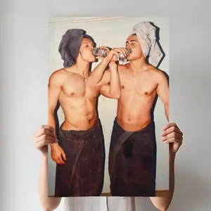 Heated Rivalry Hollanov Rolled Poster, Shane x Ilya, Hudson Williams x Connor Storrie Premium Satin Poster, Dorm Room DecorBedroom Decor