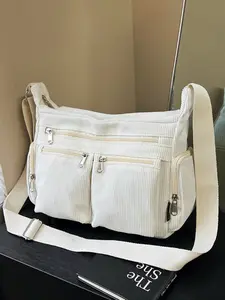 Autumn Winter New Plush Dumpling Large Capacity Tote Bag, Fashion Casual Simple Solid Color Shoulder Bag, Ideal for Daily Work Commute Shopping