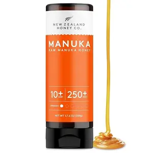 New Zealand Honey Co. Pure Manuka Honey Squeeze Bottle UMF 10+ / MGO 250+ | 17.6oz | 1.1 lb. (500g)