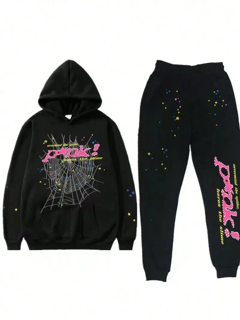 sp5der hoodie pink and black - TikTok Shop