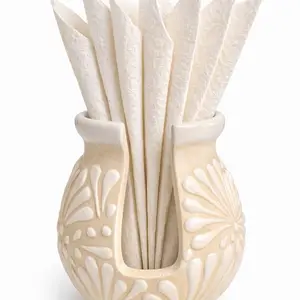 Casa De Queta Cantaritos De Barro Mexican Napkins Holder - Perfect Table Set To Hold Paper Towels- Stylish Traditional Clay (Oval)