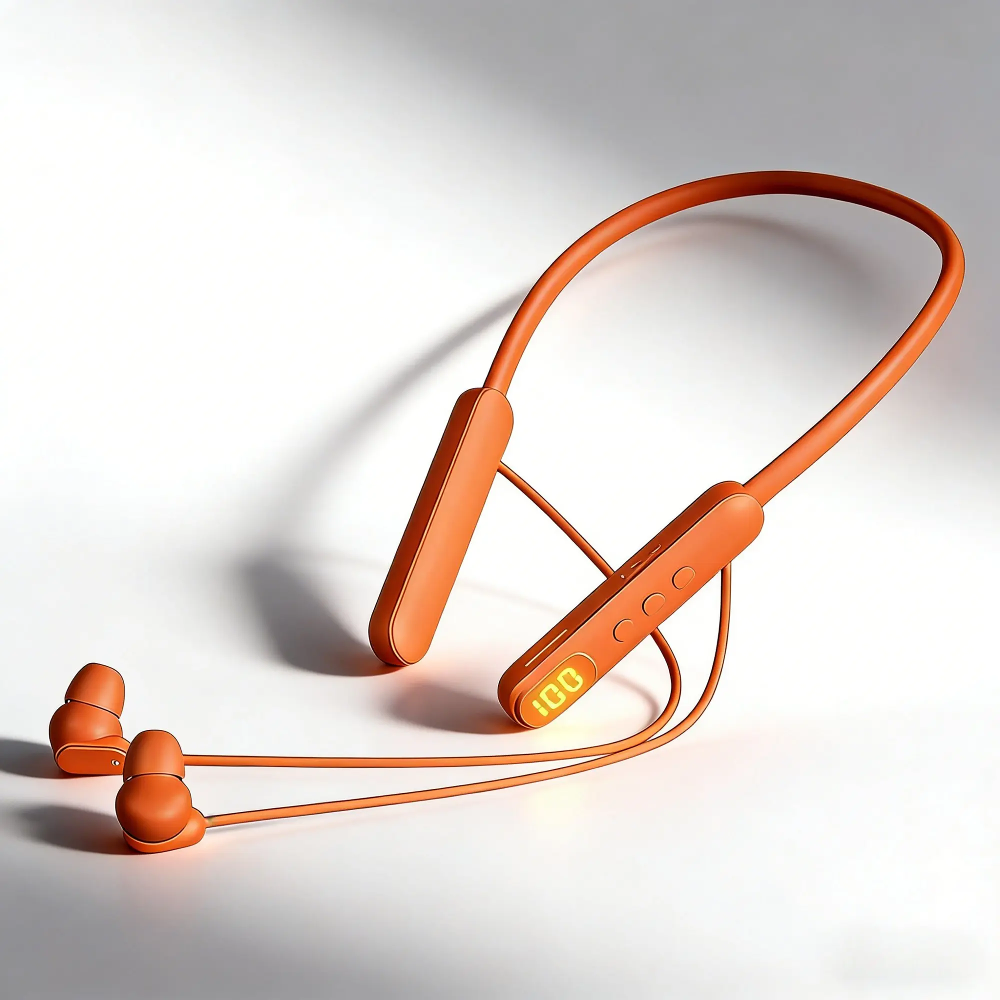 New Wireless Neckband Earbuds - Durable, Noise-Canceling, Sweatproof, 360° Stereo Audio, LED Power Display, Long Battery Life, Bluetooth Connection, Multi-Device Compatibility, Type-C Charging, Digital Sports Earphones for Running, Swimming