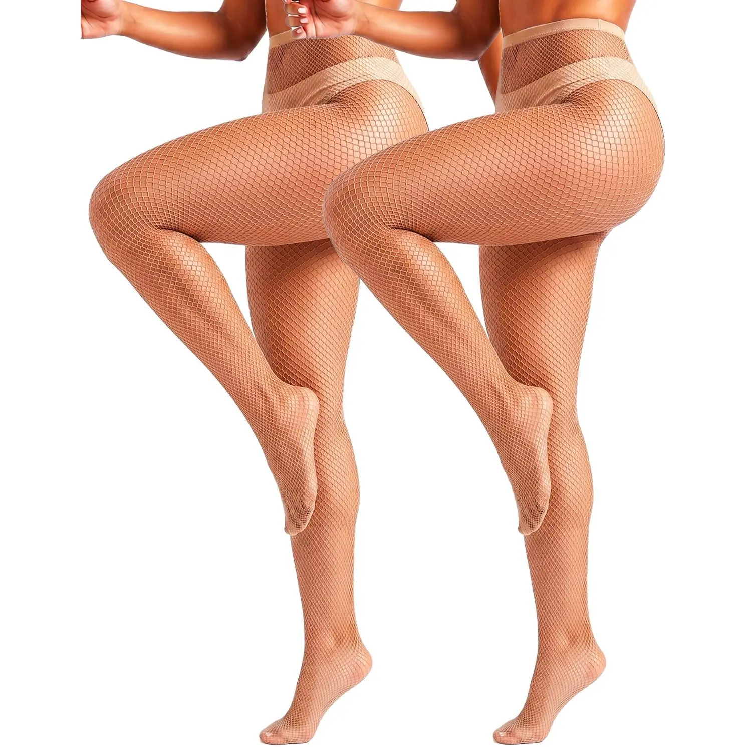 2 Pairs Womens Fishnet Stockings High Waist Tights Fishnets Fishnet Tights for Women
