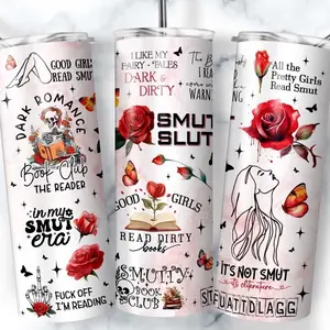 BookTok Trigger Warning 20oz Tumbler - "In My Smut Era" Design with "Good Girls Read Smut" Drinkware, Bottle
