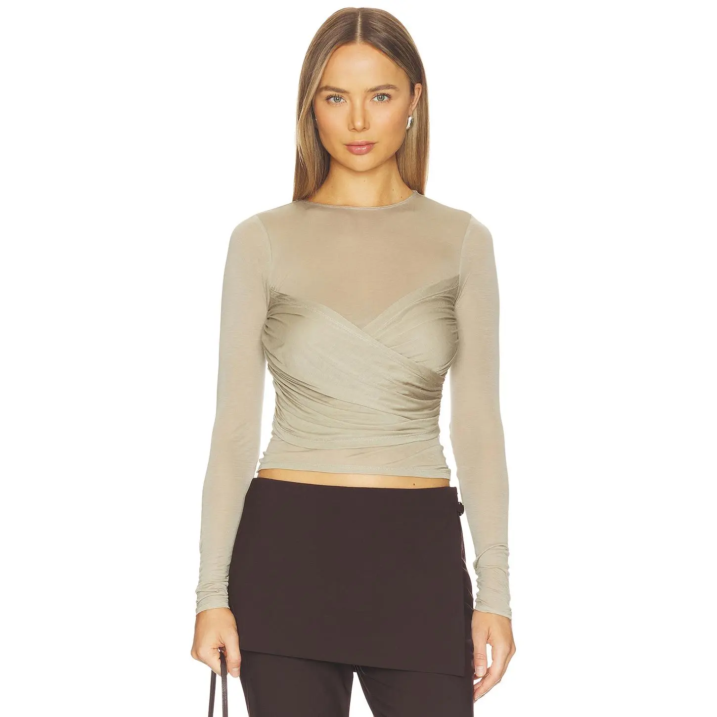 Geel Dolores Top in Khaki