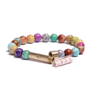 Rainbow Sea Sediment Jasper Intention Bracelet