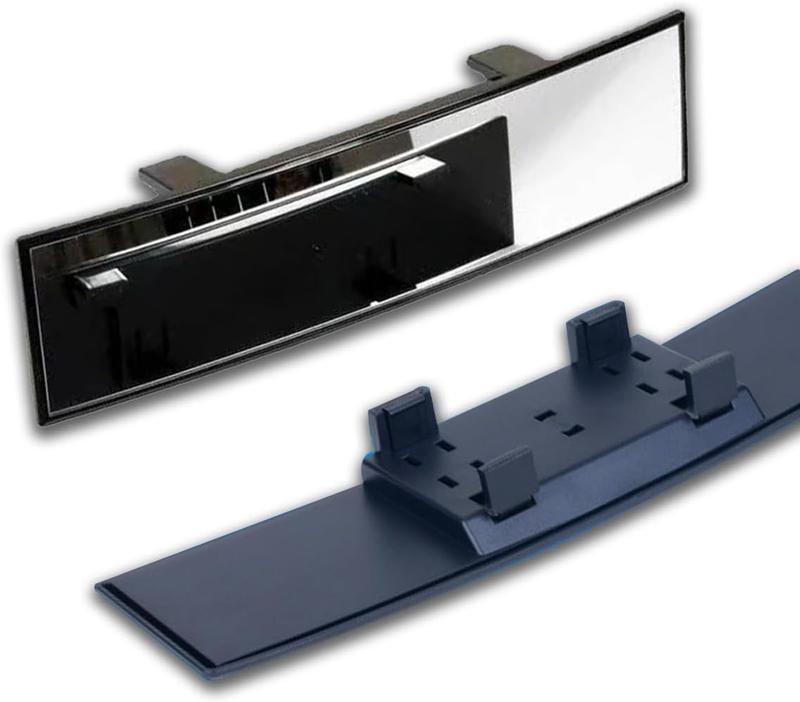 Universal 12 Inch Rear View Mirror Clip On Panoramic HD Anti Glare Wide Angle Reduce Blind Spot for Cars SUVs Trucks Vehicles