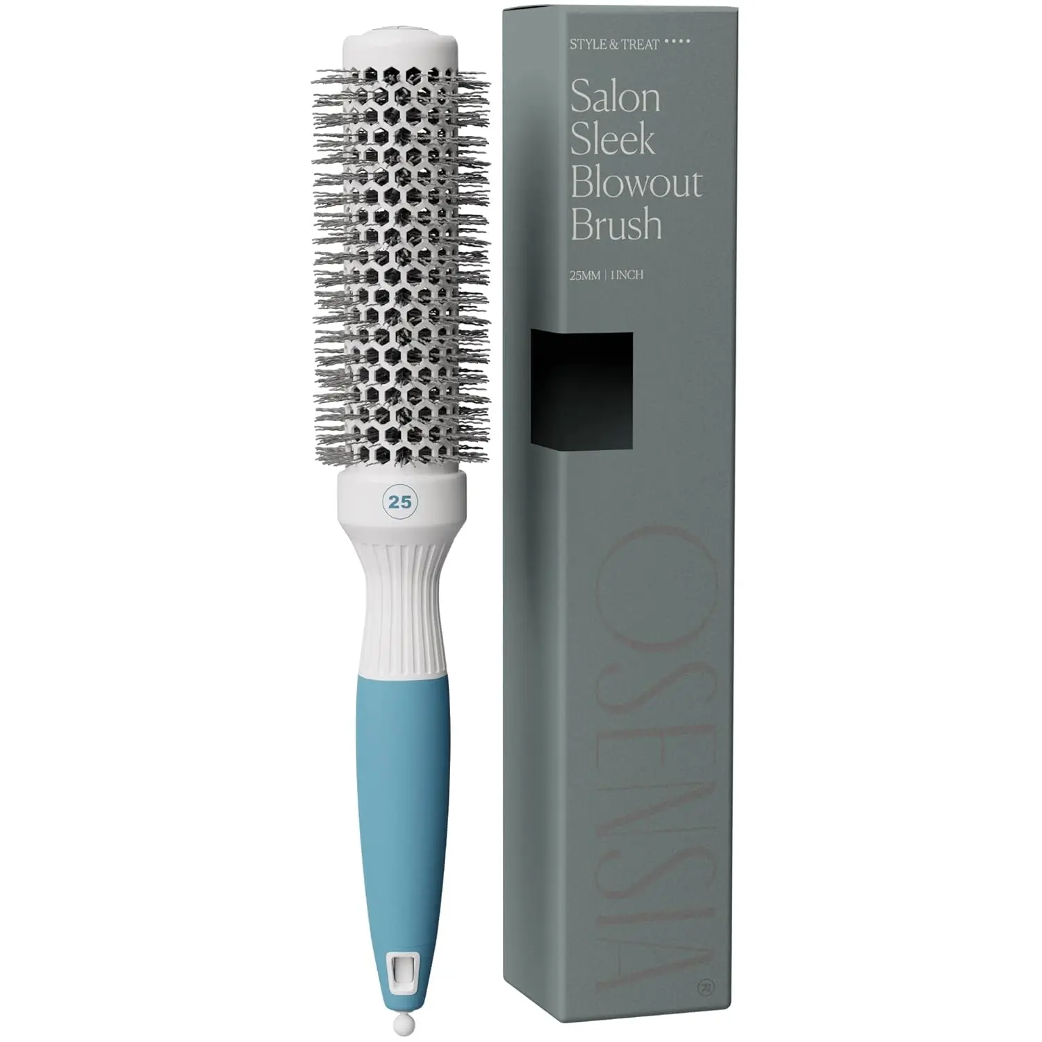 Round Brush for Blow Drying - Extra Small Ceramic Thermal Ionic Roller Brush for Sleek, Salon Blowout - Lightweight Round Hair Brush for Precise Styling and Manageable Hair (Bristle 1.7in, Barrel 1in) Haircare Heatless,summerwins