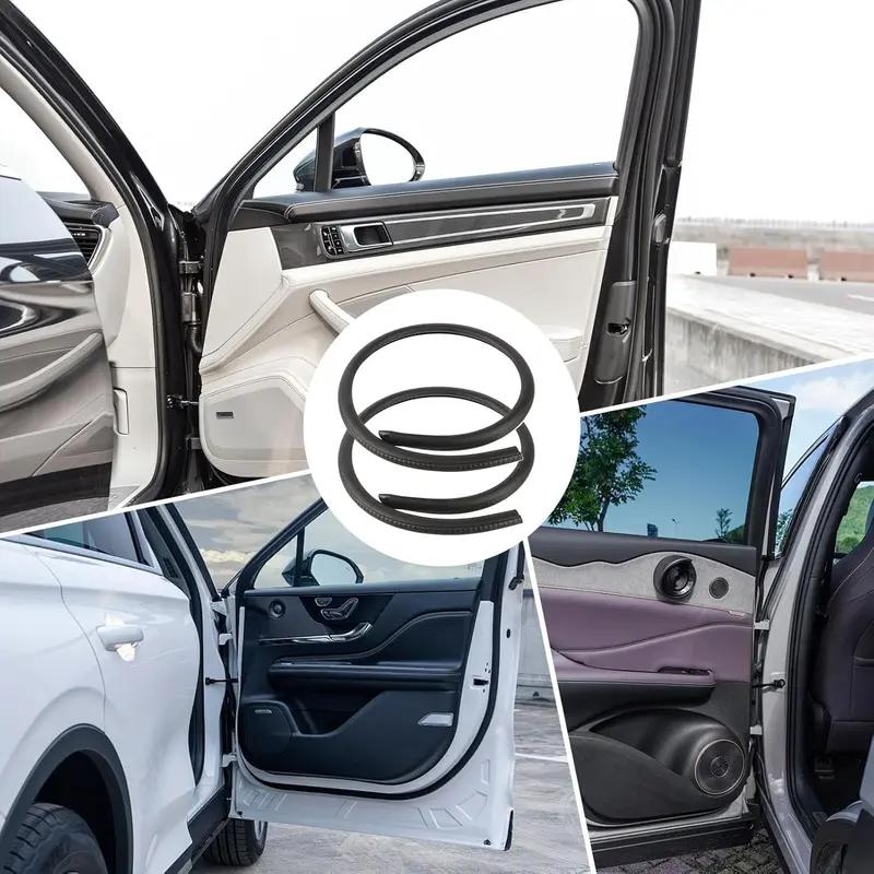 2Pcs B Pillar Sealing Barrier - Weather Removal Guard For Car Soundproofed, Auto Finishing Edge Protector For SUV Truck RV | High Density Rubber Seal | Frame with Buckle EPDM Rubber Strip