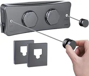 Invisible Retractable Clothesline, No-Drill Wall Mounted Drying Rope, Strong Stainless Steel for Bathroom & Balcony