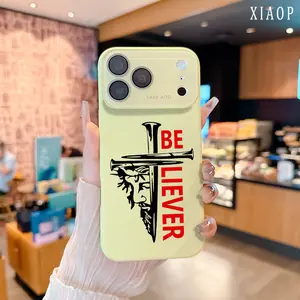 Jesus Cross Believer Design Dopamine INS Style iPhone Case, Compatible with 17 Pro Max, 16, 15 Plus, 14, 13, 12, Full Camera Protection, Shockproof, High Durability, Ultra-Thin, Everyday Use Protector with Screen Protector