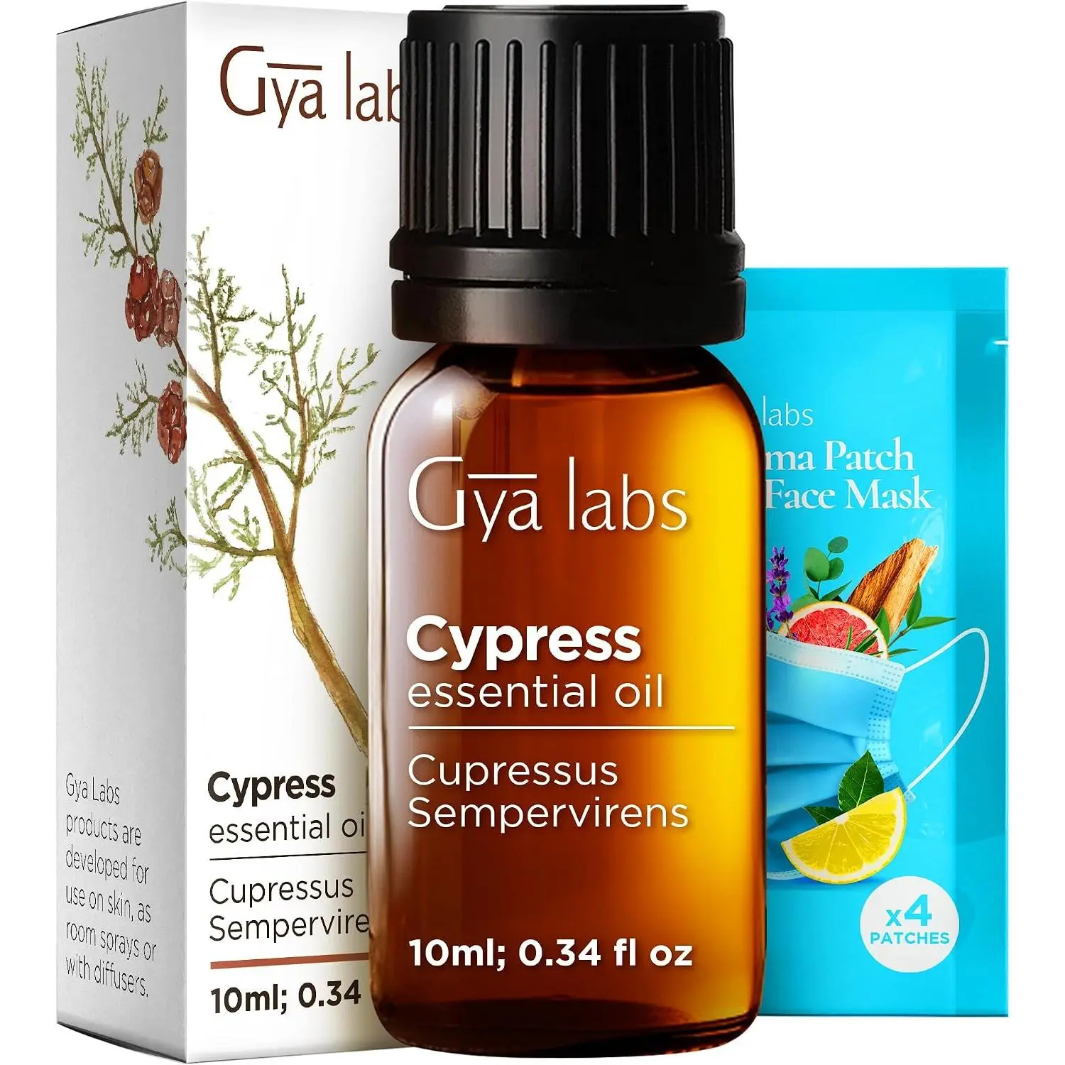 Gya Labs Pure Cypress Essential Oil - 0.34 Fl Oz - Cypress Oil for Hair, Skin, Diffuser, Aromatherapy & DIY Candle Making Scent