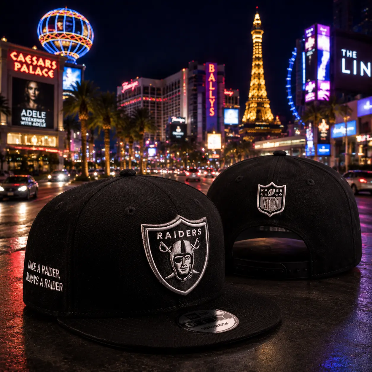 Men's Las Vegas Raiders New Era Black 9FIFTY Snapback Hat