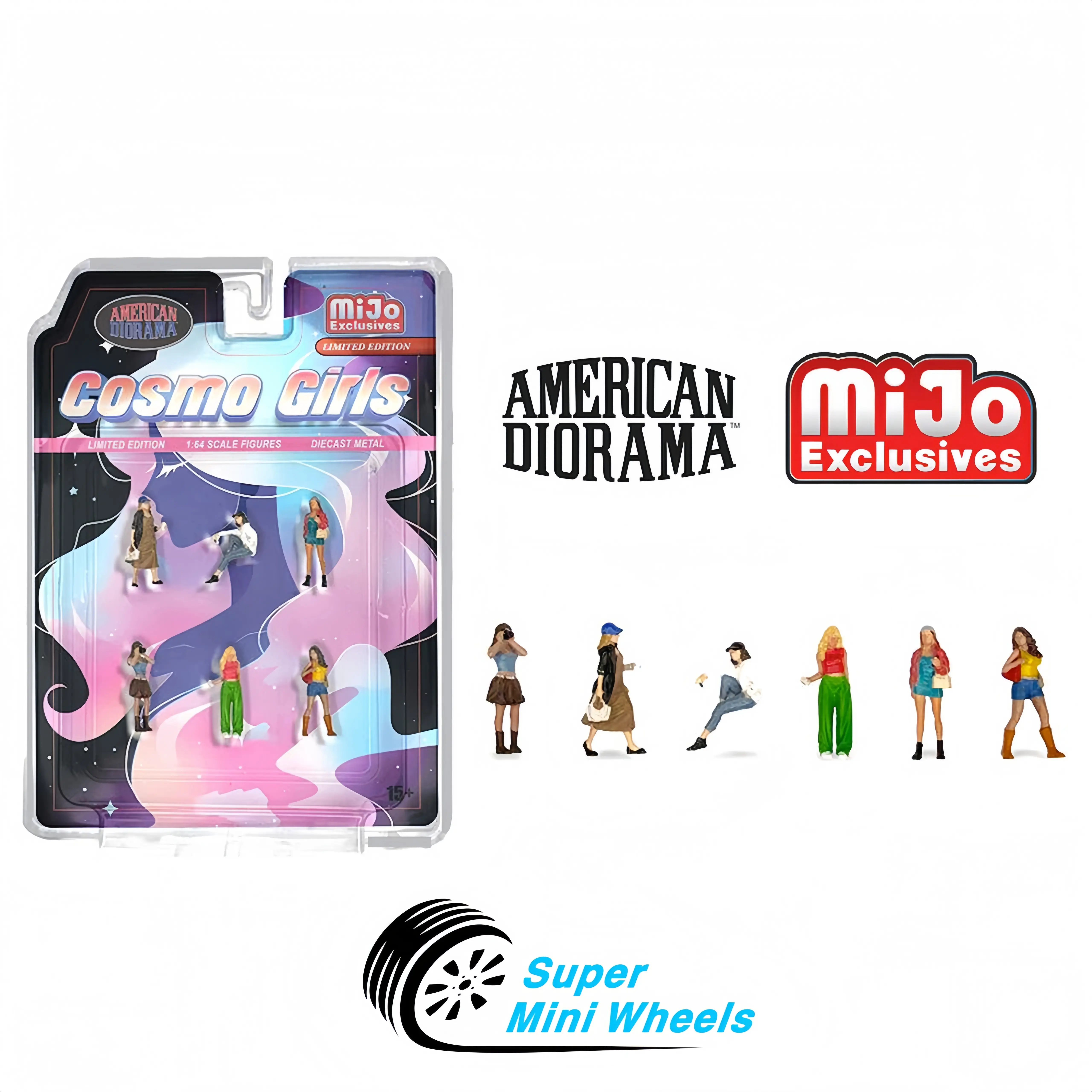 American Diorama 1:64 - Cosmo Girls Figures - 6 pcs Set - Metal