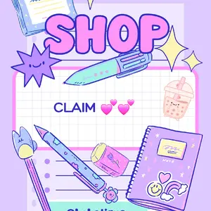 CLAIMS Shop Bag with Pencils, Notebook, and Accessories
