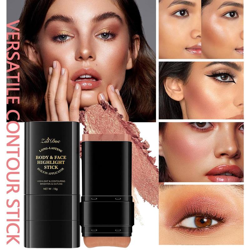 Dual-Ended Highlighter Liquid & Contouring Liquid For Face Shaping, Makeup, Cosmetic, Long-Lasting,Highlighter & Contour Duo, Perfect For Cool Tones, Buildable, Ultra-Blendable Contour, For All Skin Tones