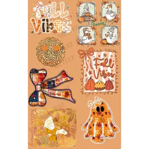 FALL VIBES (3) PREMADE GANGSHEET  - 22X36  DTF TRANSFERS - DIRECT TO FILM