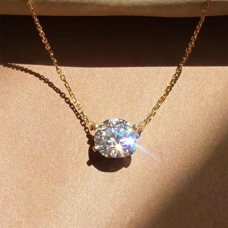 Women's Elegant Artificial Zircon Pendant Necklace, Exquisite Trendy Pendant Necklace, Fashion Pendant Necklace, Chic Jewelry As Gift for Girlfriend, Zirconia Pendant, Sparkling CZ Necklace, Pendant With Zirconia