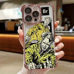 TV Series B-Breaking B-Bad Phone Case Compatible with iPhone 17/16/15/14/13/12/11/Pro/ProMax/Plus/17Air/Xsmax, for Samsung S25/S24/S23/S22, Four-corner airbag electroplated anti-drop soft Case, Shockproof Transparent Soft Back Cover, Gift for Birthday