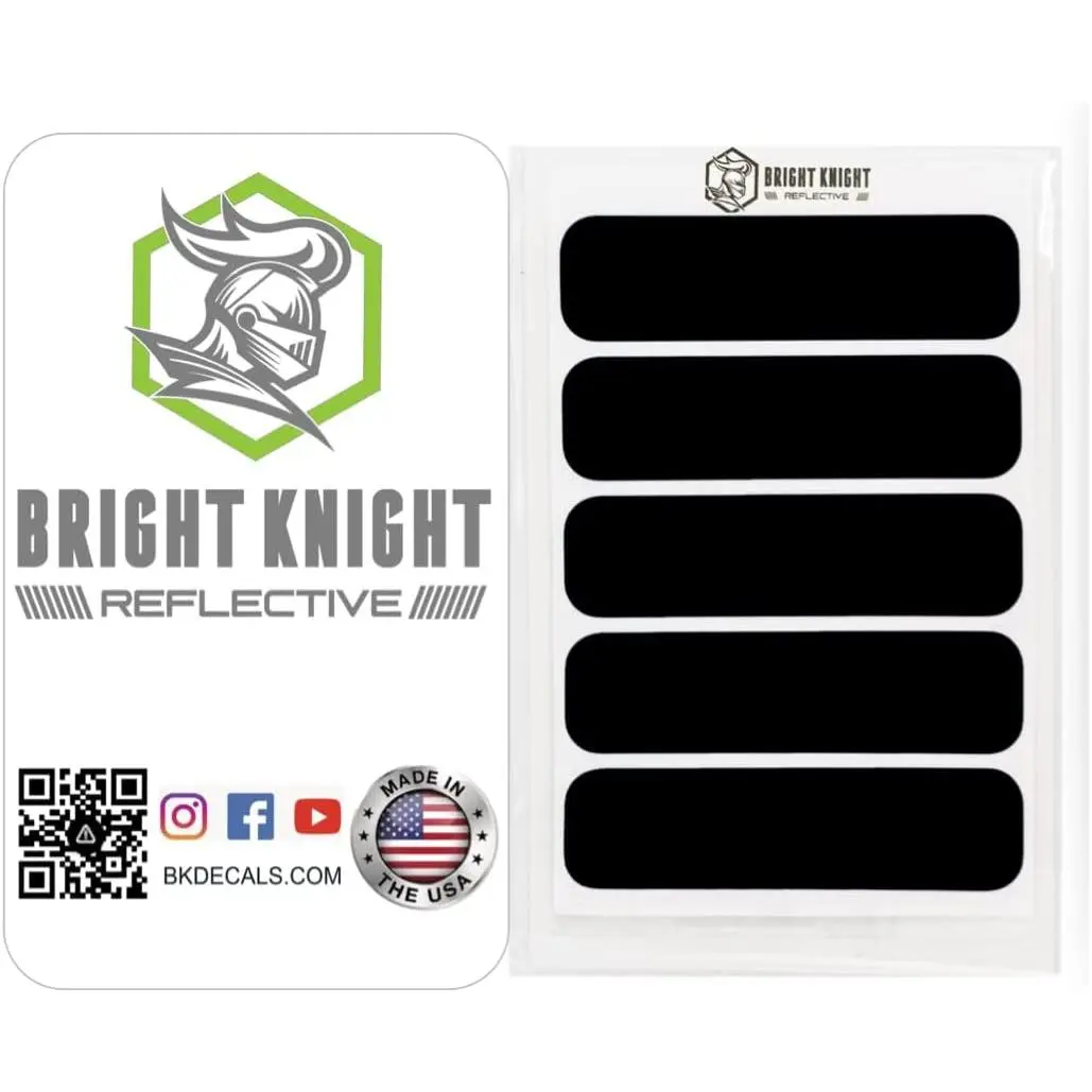 Reflective Vinyl Motorcycle Helmet Safety Decal Stickers 5 Pcs Rectangle Made With 3M Retroreflective Waterproof Tape
