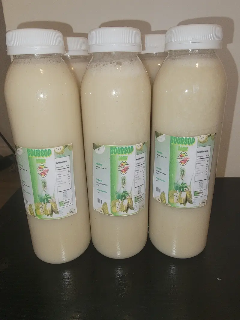 Unsweetened Soursop Juice [ 12oz, 6 bottle]