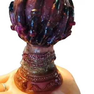 Epoxy Crystal Ball - Decorative Ornament with Intricate Design and Rich Purple Hues for Home Decor