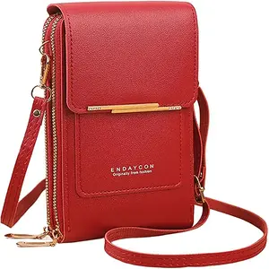 Touchscreen Phone Bag, Crossbody Small Bag, Mini Phone Bag, Multi-functional Key, Coin Purse, Zipper, Vertical Style Fashionable Casual Bag, Pu Leather Bag