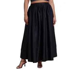 ELOQUII Women's Plus Size Taffeta Full Maxi Skirt