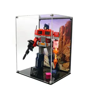 Acrylic Display Case UV Print Compatible with LEGO® 10302 Icons Transformers Optimus Prime - Set Not Included