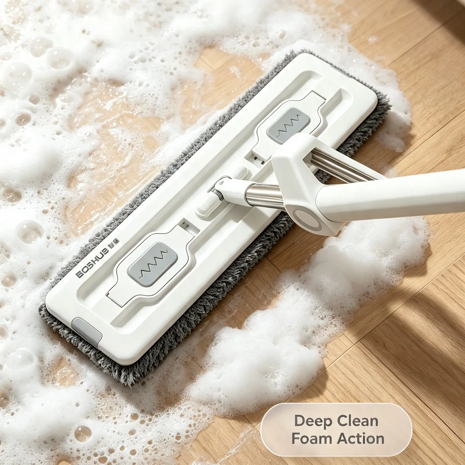 Hands-Free Squeeze Flat Microfiber Mop with Collapsible Bucket Set - Self-Cleaner for Hardwood/Tile Floors, Wet & Dry Use, Includes Extra Microfiber Cloth Pads & Fragrance Beads