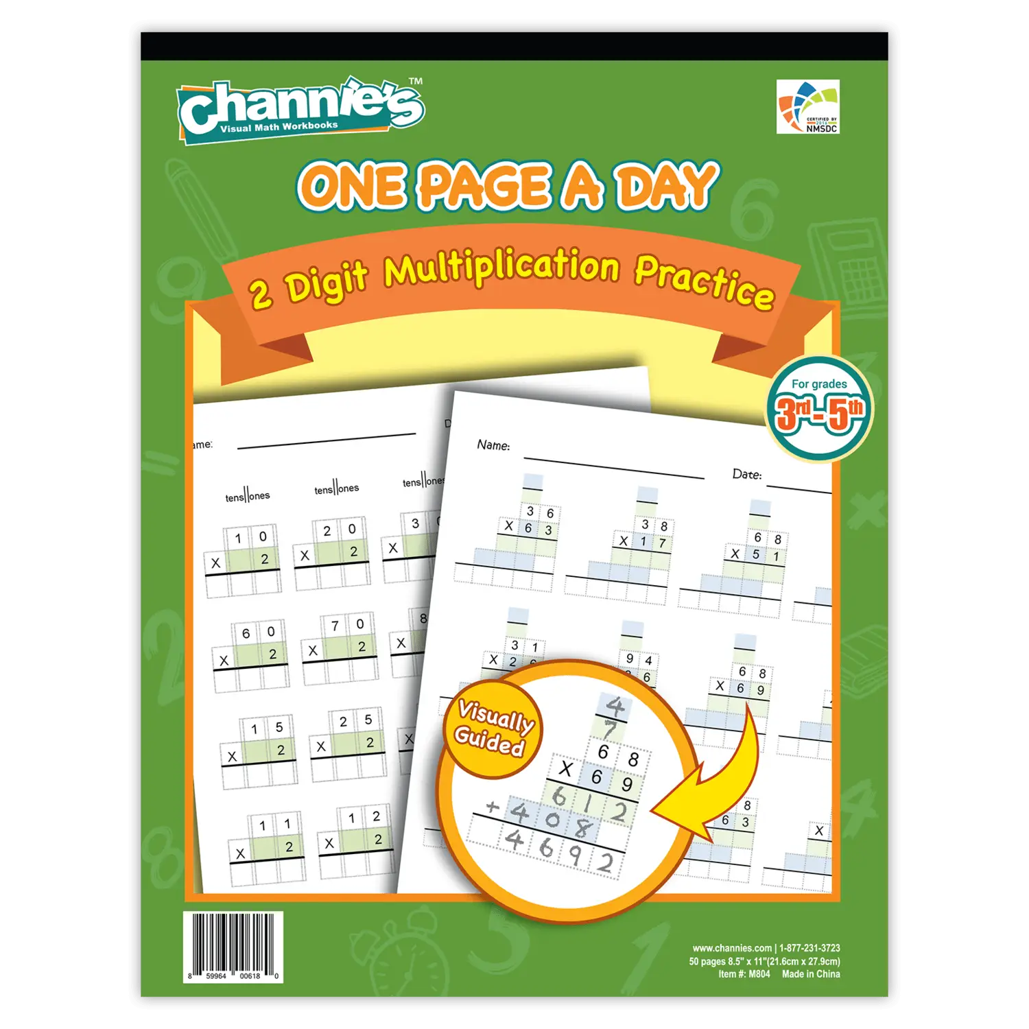 One Page A Day Double Digit Multiplication Math Workbook – Visual Practice for Grades 3–5