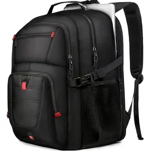 Large Travel Laptop Backpack for Men with LifetimeWarranty,  TSA Friendly Travel Backpacks for College High Airline Approved Business Work Bag Fits 17 Inch , Black