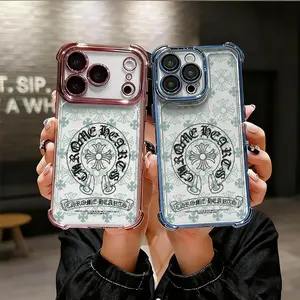 Cross-stripe pattern Phone Case for iPhone 17 AIR 17 PRO 16 PRO 15  PRO MAX  14 PLUS 13 PRO 12 11 series (silicone softshell) airbag anti-drop and shockproofmobile phone protective case