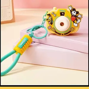 Disney Mickey Mouse Colorful Summer Series Camera Projection Bag Charm, Cute keychain,Kawaii Backpack Hanging Decor Must-Have For Fans,Backpack Bag Pendant/Charm,Holiday Gift,Birthday Gift（1pc)