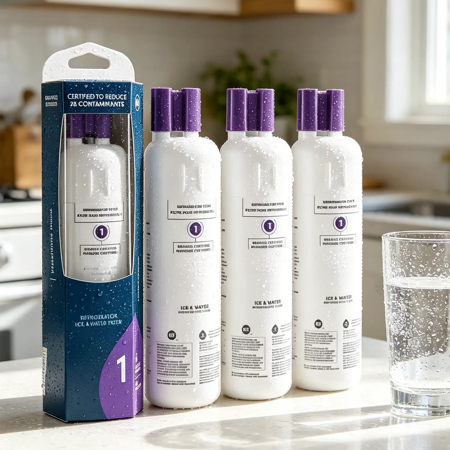 Genuine EDR1RXD1 Refrigerator Water Filter – Authentic EveryDrop Filter 1 Replacement for W10295370A – NSF Certified to Reduce Lead, Pesticides & Pharmaceuticals – Clean, Great-Tasting Water – 6 Months