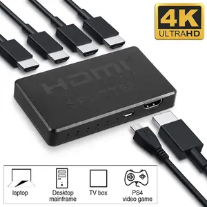HDMI Splitter 1 In 4 Out 4K UHD HD 1080P 4-Port Repeater Splitter Amplifier HDMI Splitter 1 In 4 Out 4K UHD HD 1080P 4-Port Repeater Splitter Amplifier